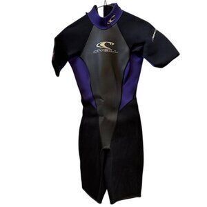 ONeill Mens Reactor 2mm Short Sleeve Spring Wetsuit Black & Purple